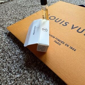 Louis Vuitton Orange gift bag with Blue Handles and Lovers perfume sample